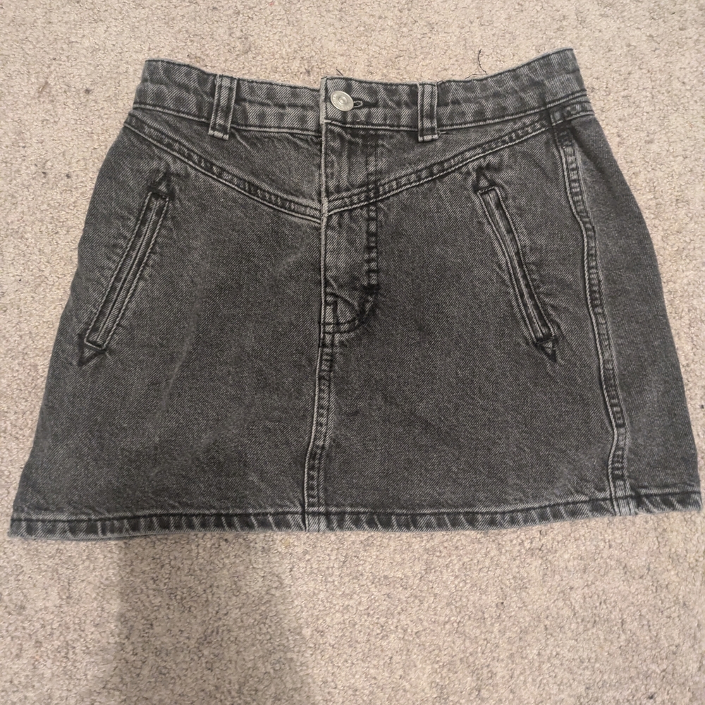 BDG Dark Gray Denim Mini Skirt
